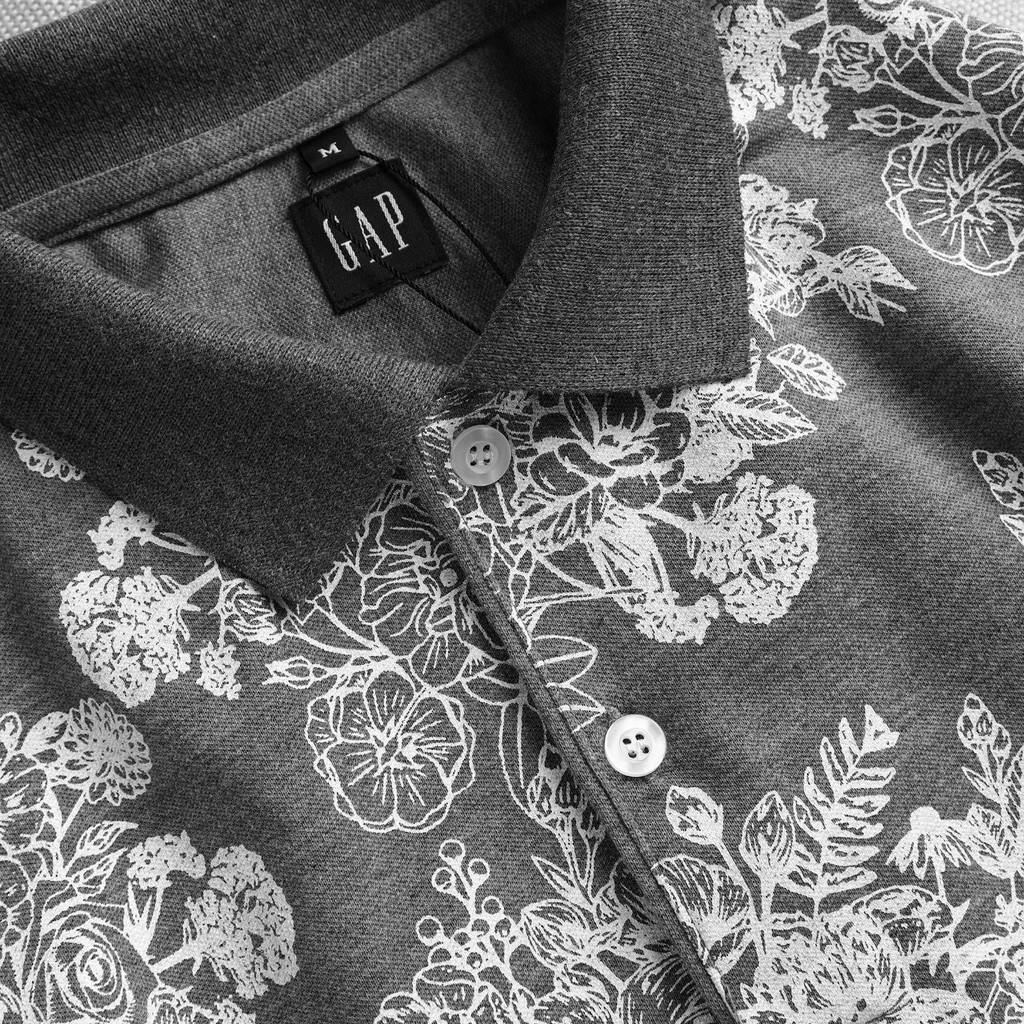 Áo polo nam form rộng hoa mẫu đơn cao cấp GAP003 - Áo polo tay ngắn nam 3 màu [Size lớn > 3XL 4XL] | BigBuy360 - bigbuy360.vn