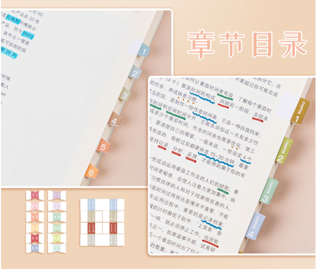 155sheets Tearable sticky Note colorful Mark Memo Pad Lable Sticker Bookmarks Notepad Stationery