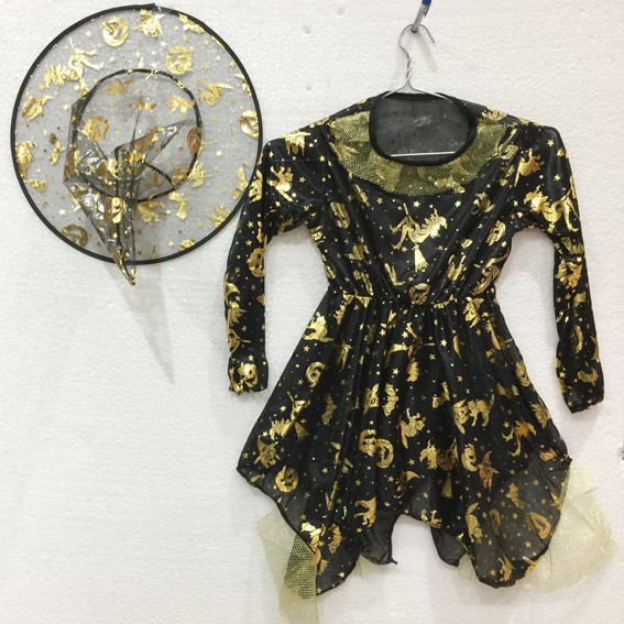 Bộ hóa trang phù thủy halloween - áo choàng Halloween cho bé gái