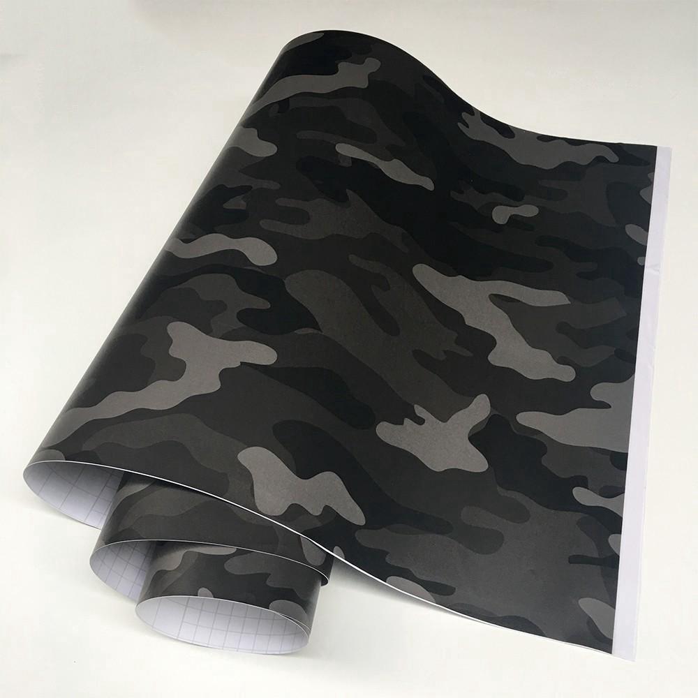 Đen Xám Ngụy Trang Vinyl Xe Bọc Miếng Dán Phim Decal Để Tính Xe Máy