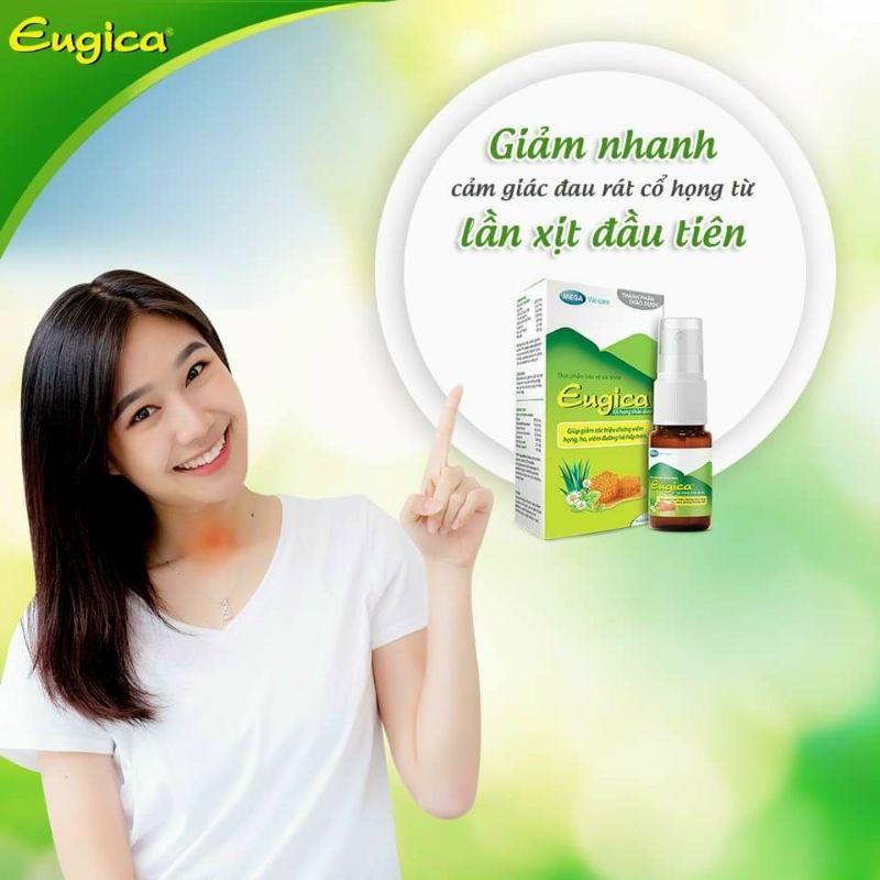 Xịt họng thảo dược Eugica [Xả lỗ] - Giảm ho đau rát họng