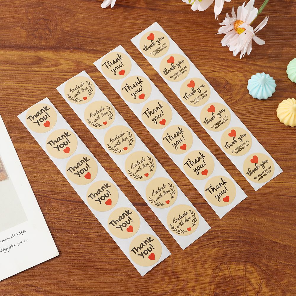 KUNHEV New Gift Label Decorations Seal Sticker Sticker Decoration Sealing Paste Creative Packaging Sealing Paper Thank Candy Bag Box Sticker Label