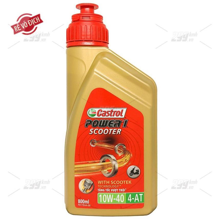 [299 OIL] Nhớt tay ga Castrol Power 1 Scooter 10W40 800Ml