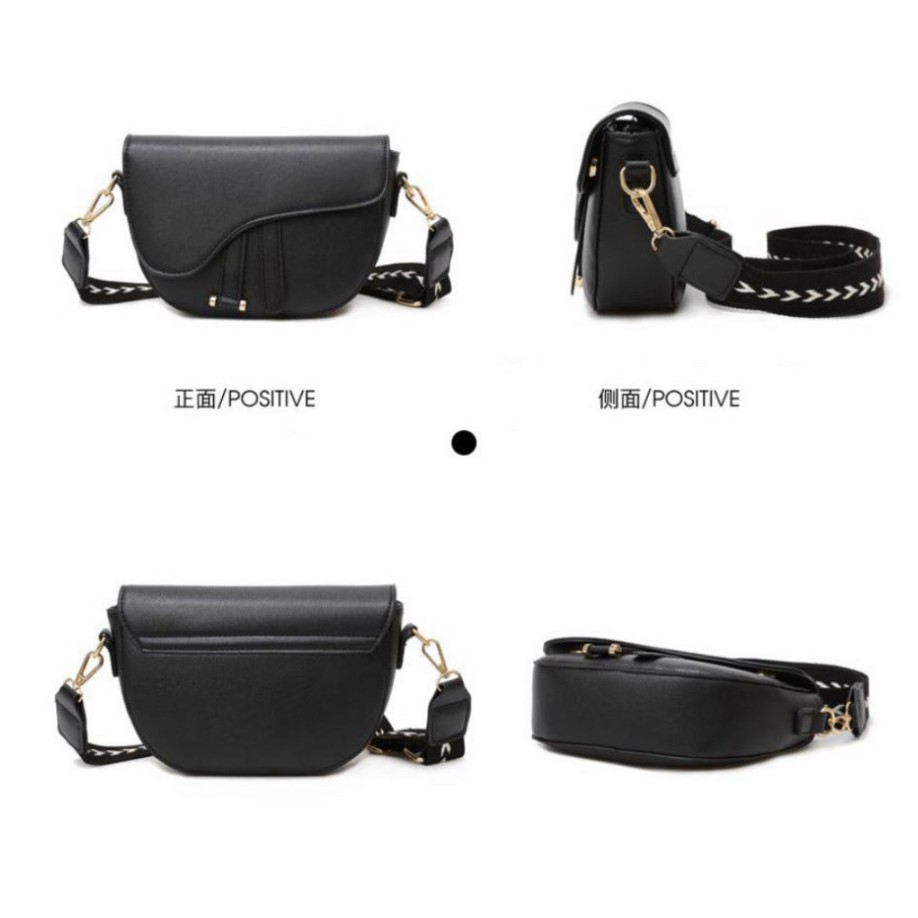 Túi xách nữ đeo chéo hình yên ngựa thời trang cá tính dây đeo bản to DC10 túi đeo vai TX Quảng Châu cao cấp | BigBuy360 - bigbuy360.vn