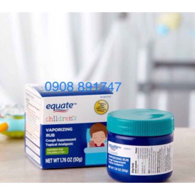 (🇺🇸USA) SALE SỐC- D ầ u tr ẻ e m E Q U A T E Children’s V A P O R I Z I N G R U B 50g