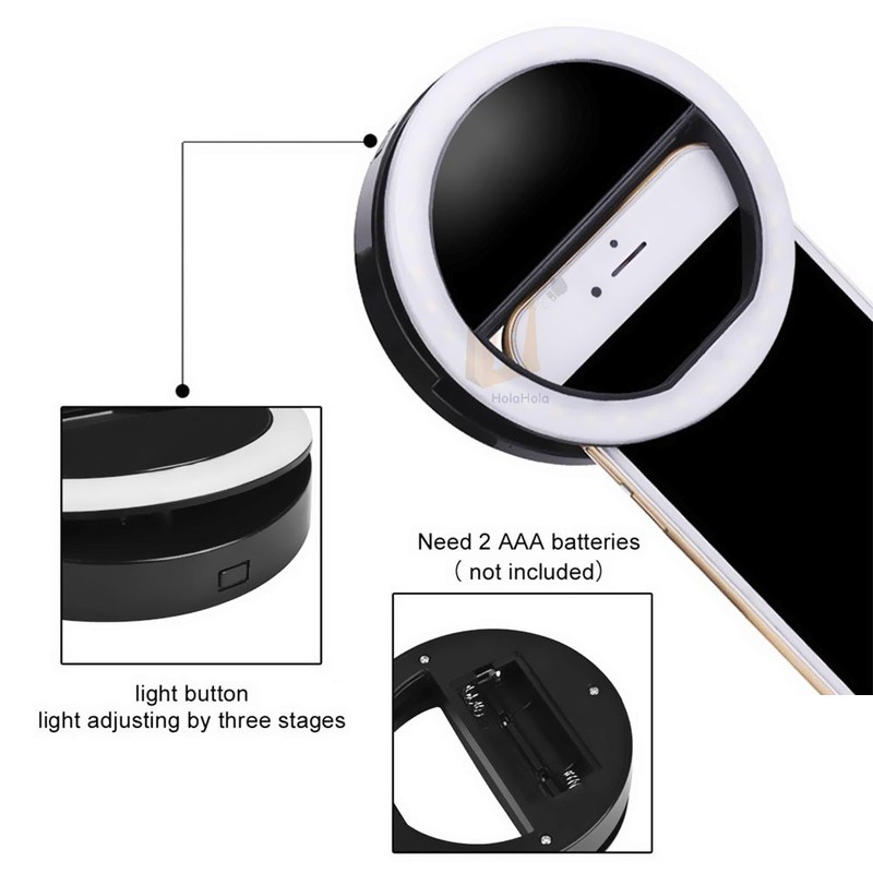 Đèn led kẹp dành cho điện thoại hỗ trợ chụp hình N01 | BigBuy360 - bigbuy360.vn