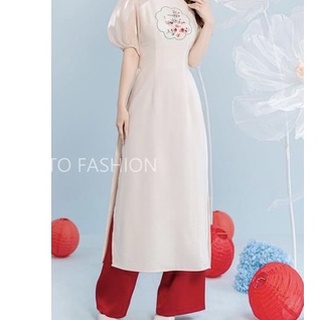 Áo Dài , Áo Cách Tân Nhung Lụa Cao cấp Hot Mới C4