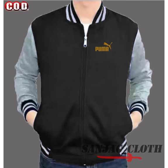 Sanjac_cloth> Áo Khoác Bóng Chày In Chữ Màu Vàng Thời Trang Cho Nam Nữ