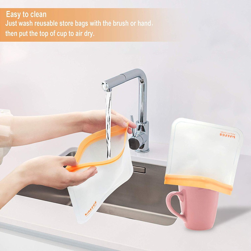 Túi lưu trữ tái sử dụng của Walfos chống rò rỉ và có thể phân hủy sinh học