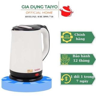 Ấm siêu tốc, ấm siêu tốc mini sato 17st71 dung tích 1.8l -bh 12 tháng - trả đổi trong 7 ngày