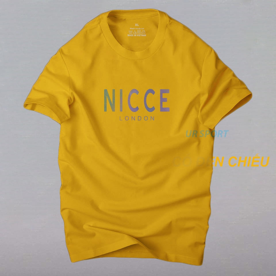 Áo phông nam tay ngắn cổ tròn chất thun cotton co giãn 4 chiều Nice phản quang 7 màu | ur sport