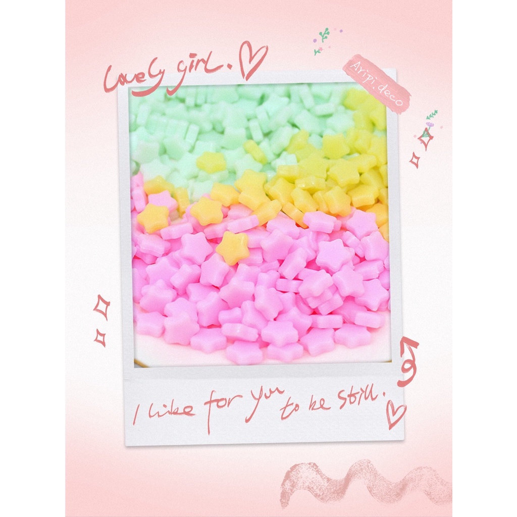 Charm NHỎ XÍU hình ngôi sao mềm star B106 /Nguyên liệu làm phụ kiện handmade vòng tay / resin