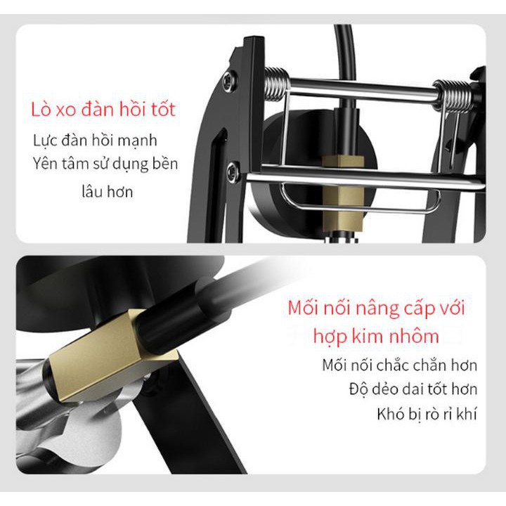 Bơm hơi kép đạp chân SUPER PUMP tiện lợi