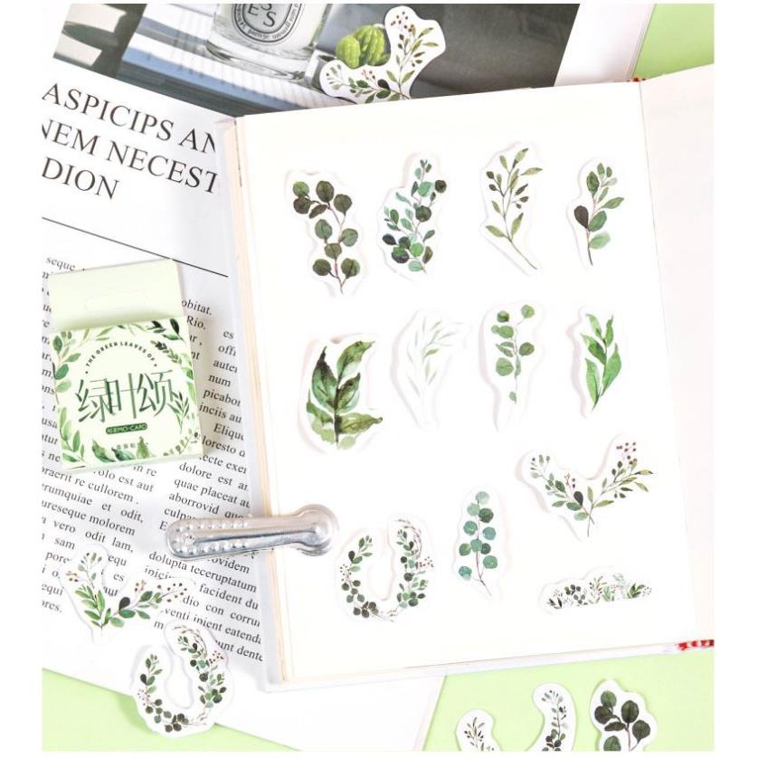 Bộ 46 Sticker Hoa Cỏ Trang Trí E114