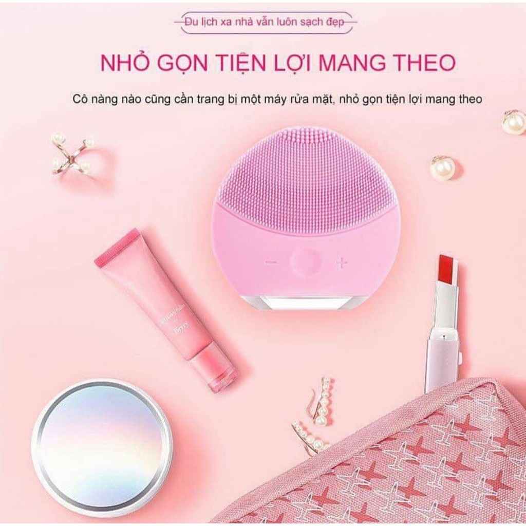 [SẠC CỰC NHANH] MÁY RỬA MẶT SILICON CẦM TAY FOREVER MINI CAO CẤP - MÁY RỬA MẶT KIÊM MASSAGE TẨY TẾ BÀO CHẾT CỰC HIỆU QUẢ