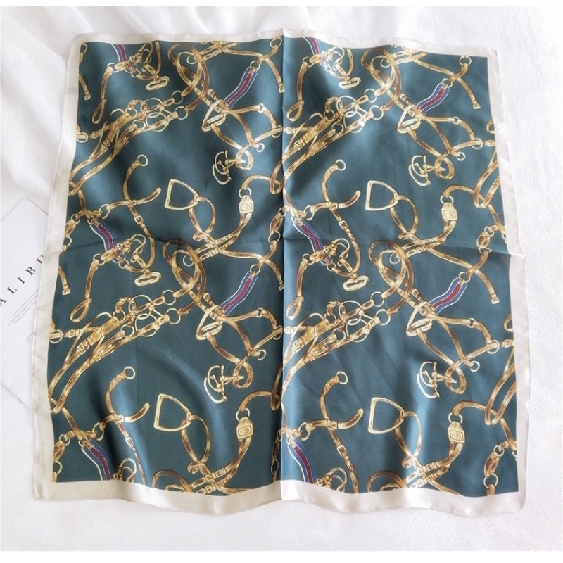 Khăn turban lụa vuông choàng cổ bandana cột áo yếm size 70cm - Maben