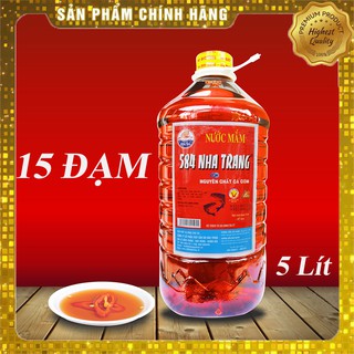 Nước mắm Cá cơm, 15 độ đạm - 584 Nha Trang, Nước mắm Truyền Thống, Chai 5 Lít - Date luôn mới.