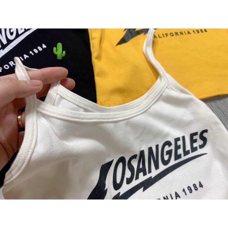 Áo dây in chữ Logsangeles1984