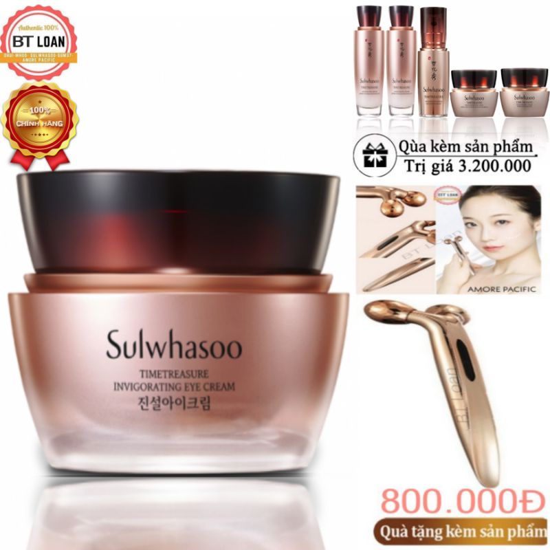 Kem mắt tái sinh trẻ hóa vùng mắt thông đỏ sulwhasoo Timetreasure Eye Cream full 25ml