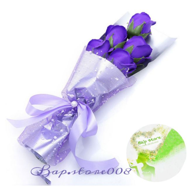 Hộp quà hoa hồng sáp thơm 5 bông siêu yêu