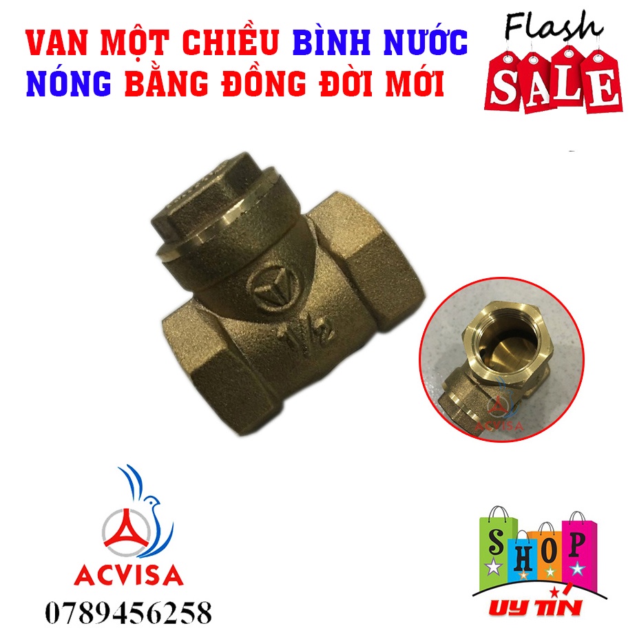 Van 1 chiều - Van giảm áp 1 chiều điều áp nóng lạnh kết nối ren ngoài &amp; ren trong