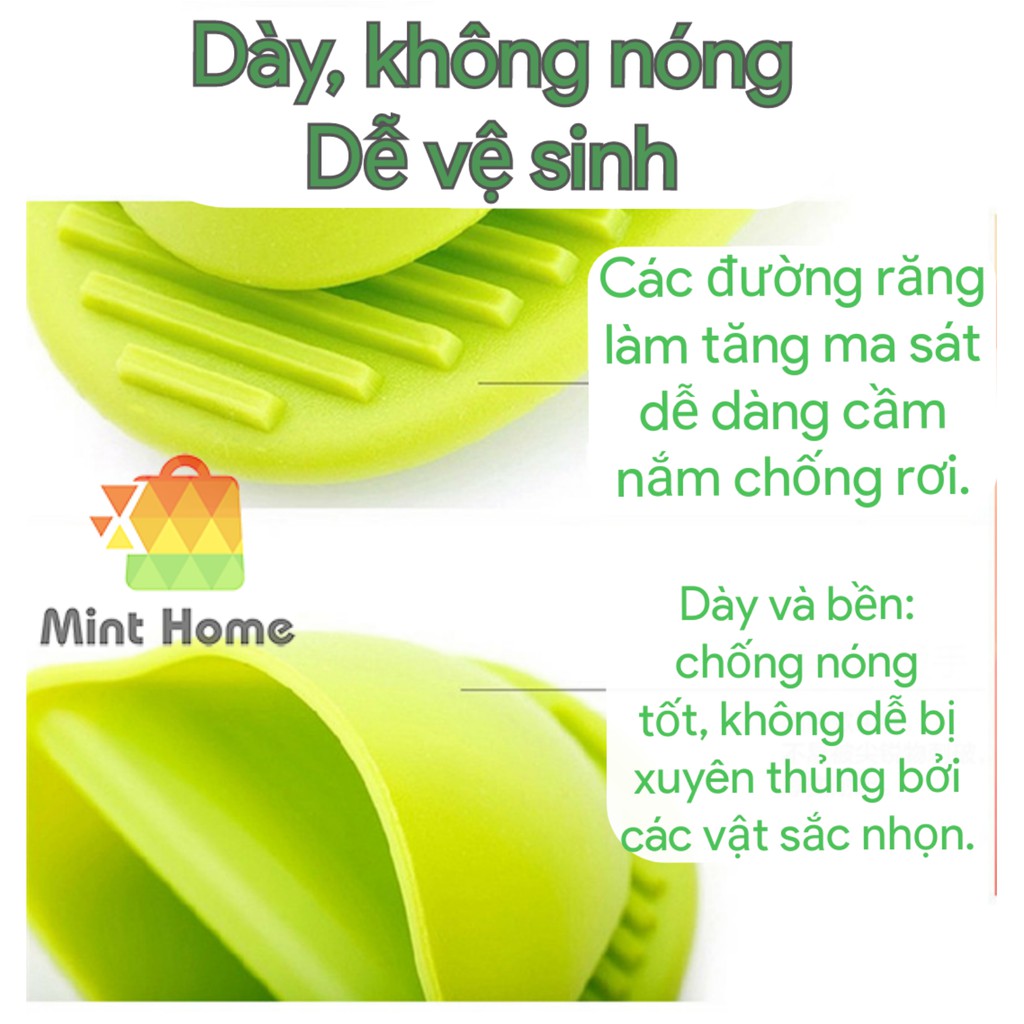 [Mã LIFE1404ALL50K giảm 10% đơn 200K] Găng tay nhấc nồi, nhấc đồ nóng chống phỏng bằng silicon hình mỏ vịt