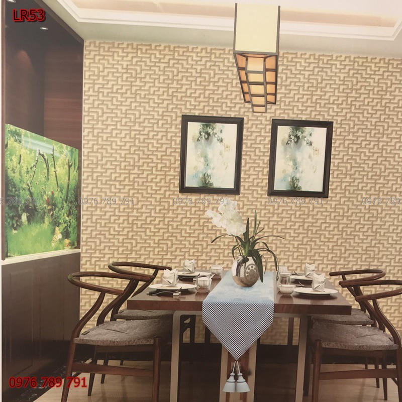 Giấy Dán Tường 3d Cho Phòng Thờ, Phòng Khách, Lụa Không Keo, Khổ 10m x 53 cm, Nhiều Màu Lựa Chọn