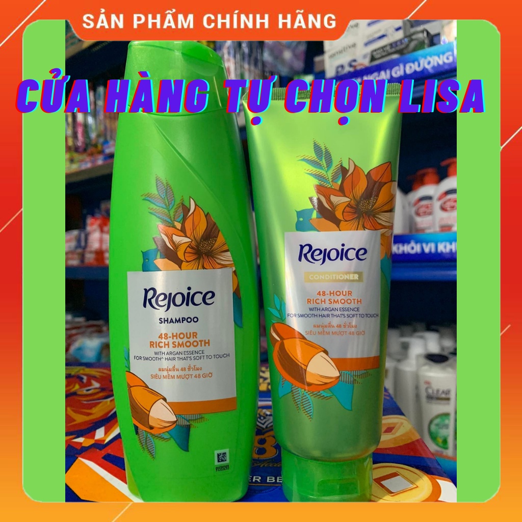 Dầu gội dầu xả Rejoice siêu mềm mượt 48 giờ chai 320ml / tuýp 160ml
