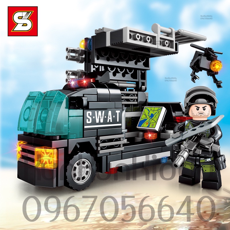 Lego đồ chơi lắp ghép mô hình biệt đội SWAT