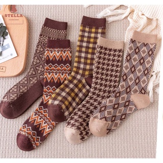 Tất vớ cao cổ thổ cẩm vintage nam nữ