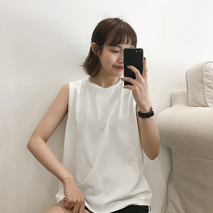 Áo Thun Cổ Tròn XJ-Plain Phong Cách Hàn Quốc