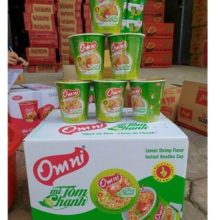 [Hoả Tốc TP Hà Nội] Thùng Mì Tôm Chanh Omni 24 Cốc (24 Ly x 65g)