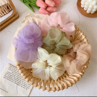 Cột tóc scrunchies voan trong