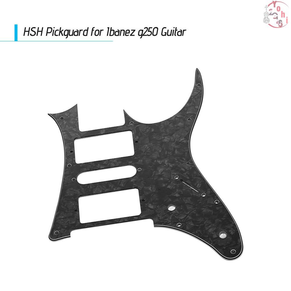 ♫ HSH Electric Guitar Pickguard PVC Pick Guard Scratch for Ibanez g250 Guitar Replacement Yellow Pearl 3 Ply