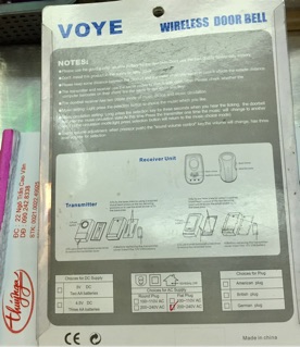 Chuông không dây báo khách V009A