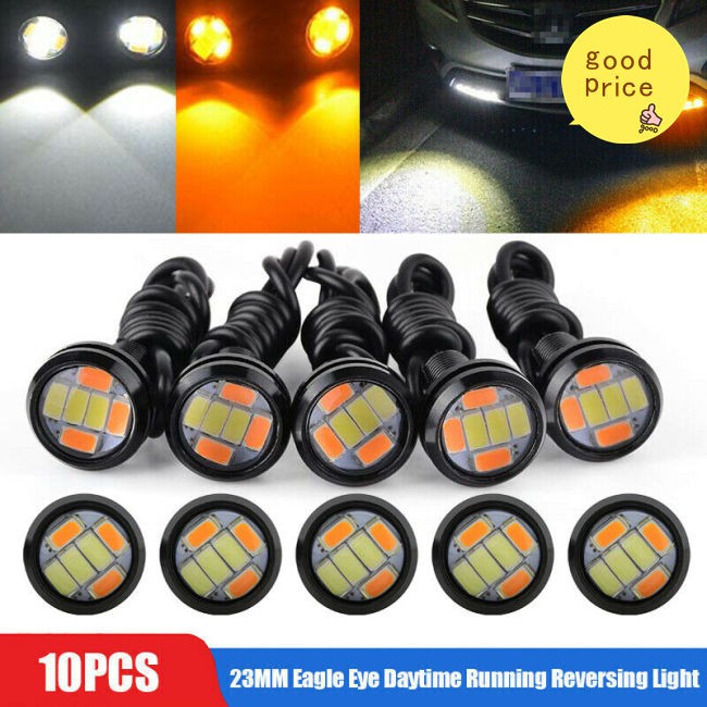 Super Bright Lens High Power Daytime Running Led 6smd Eye 4014 23mm Light 10pcs Eagle Car