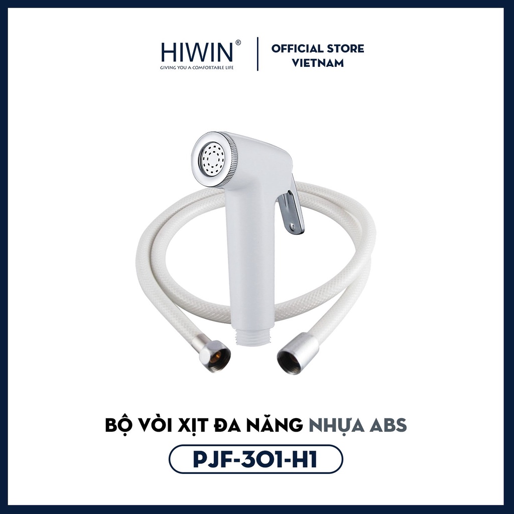 Vòi xịt vệ sinh đa năng Hiwin PJF-301 nhựa ABS trắng sứ cao cấp