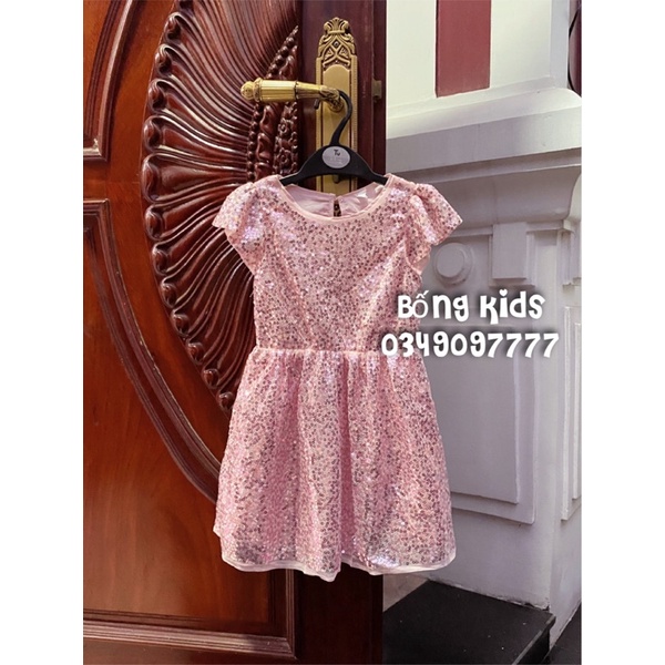 Váy Party Bé Gái Thêu Sequin Hồng HaM(cắt tag)