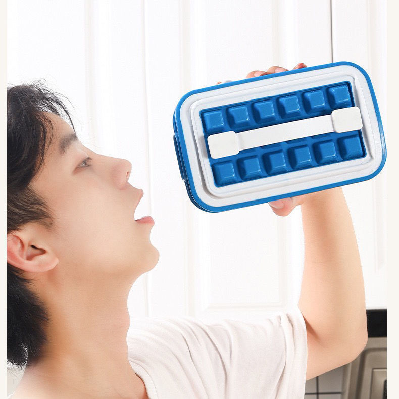 Khay Làm Đá Viên Bằng Silicone Dùng Trong Thực Phẩm Gấp Gọn Tiện Dụng | BigBuy360 - bigbuy360.vn