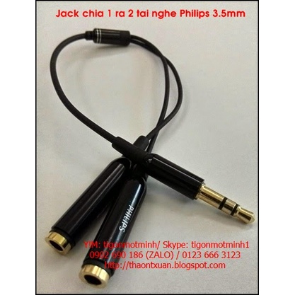 Jack chia 1 ra 2 ngõ Audio (jack 3.5mm) #Philips