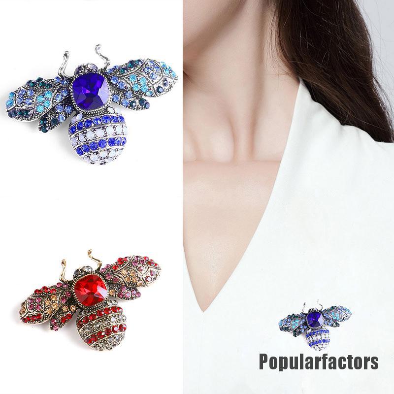 Ghim Cài Áo Hình Côn Trùng Đính Đá Nhân Tạo Thời Trang