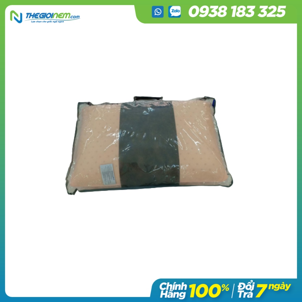 Gối 100% cao su thiên nhiên Liên Á Oval 35x50x10cm