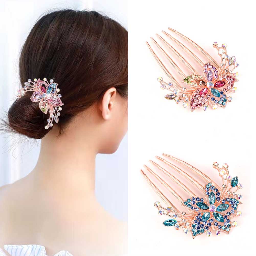 Lược Cài Tóc Đính Đá Lấp Lánh Thời Trang