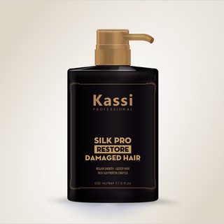 Hấp dầu (Kem ủ tóc) phục hồi hư tổn, khô xơ Kassi Silk Pro Restore Damage Hair 500ml, hàng công ty