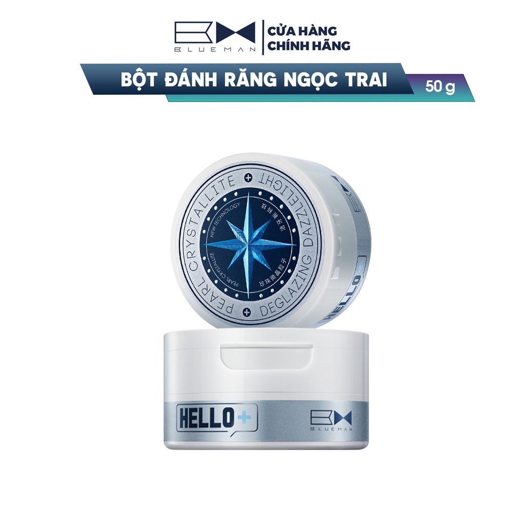 Bột Đánh Răng BLUEMAN Cải Thiện Trắng Sáng Thơm Miệng 50g