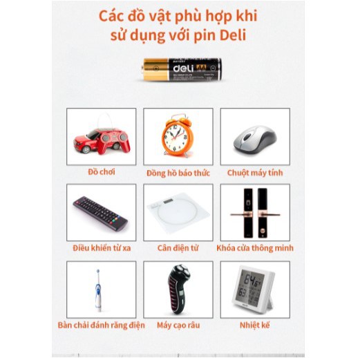 Pin Kiềm AAA 1,5V Alkaline Deli