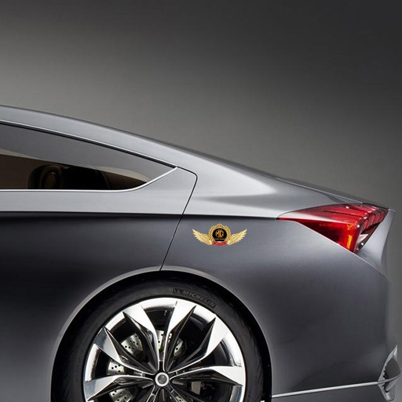 Miếng Dán Kim Loại Hình Vương Miện Trang Trí Cửa Sổ Xe Hơi MG ZS MG3 MG5