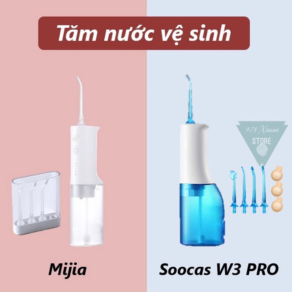 Máy tăm nước Xiaomi Soocas W3 Pro - Bình xịt vệ sinh răng miệng Xiaomi Mijia MEO701 - Xiaomi Mijia F300