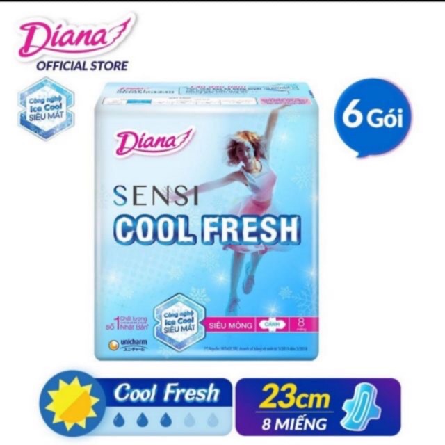 Băng Vệ Sinh Mát Lạnh Diana Sensi Cool Fresh