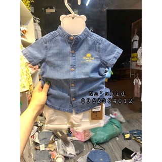 Áo sơ mi giả bò kiabi dư xịn cho bé trai